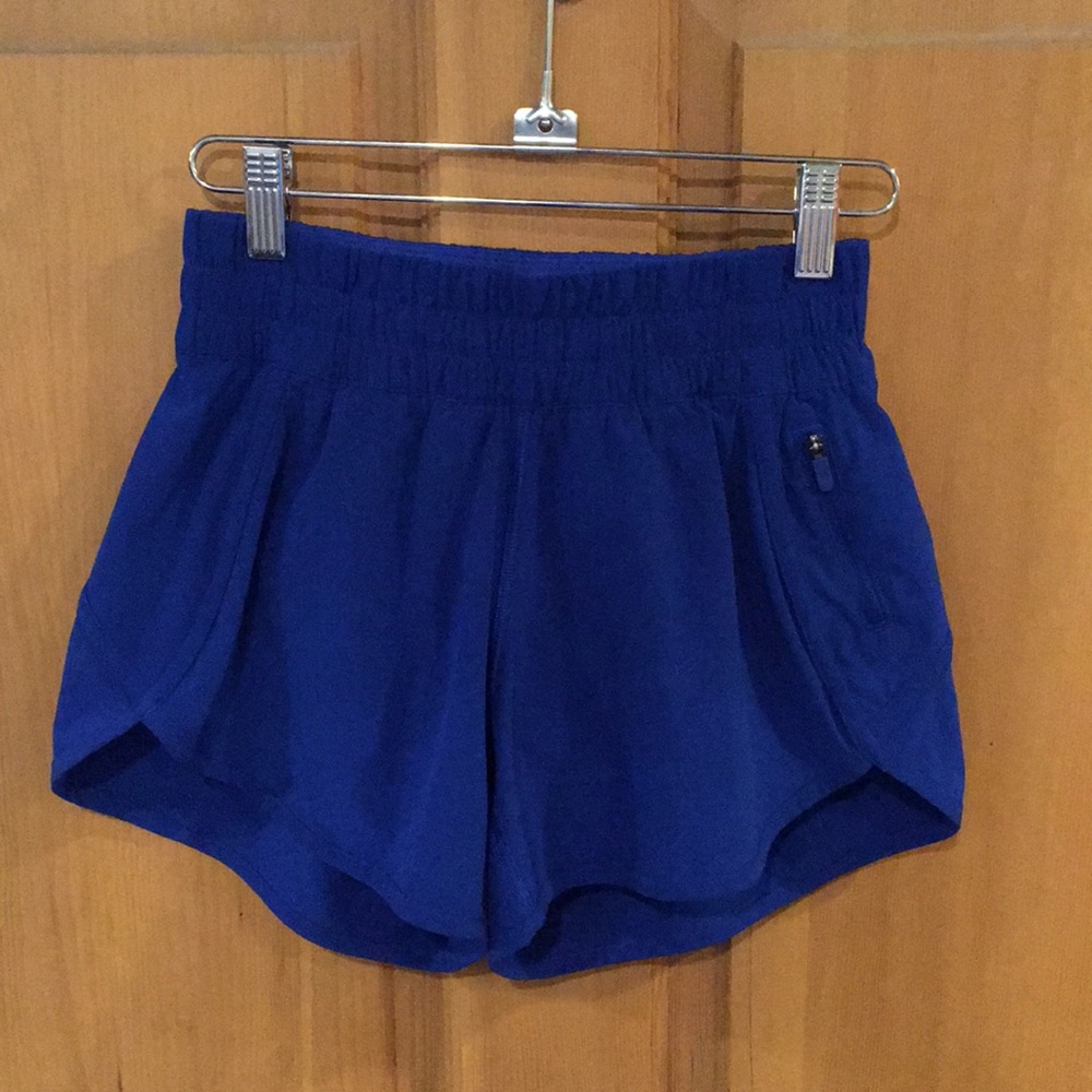 Lululemon Royal blue tracker shorts Size 4